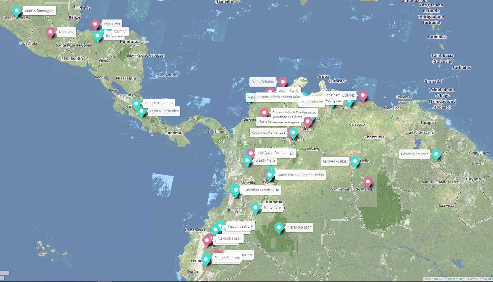 Mapa de migraciones de los periodistas de Puentes III